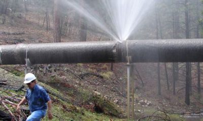 Fuite d'eau potable sur une canalisation