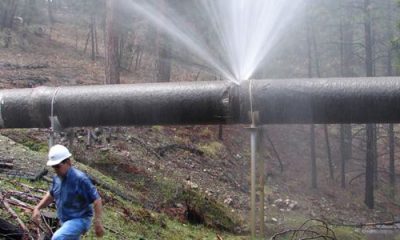 Fuite d'eau potable sur une canalisation