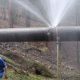 Fuite d'eau potable sur une canalisation